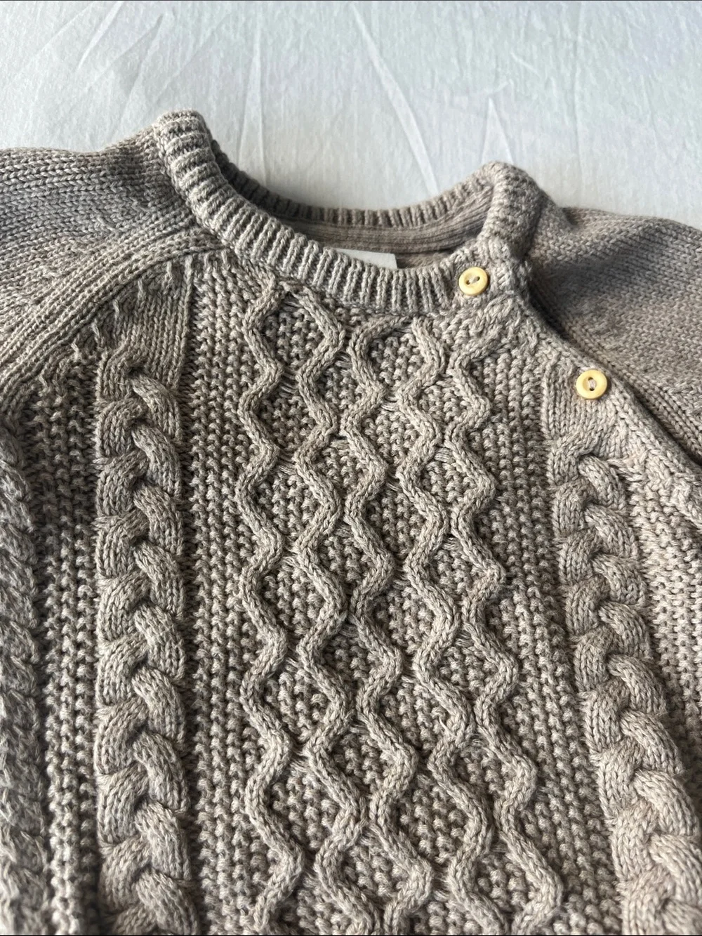 H&M Taupe Knit Cable Sweater Set